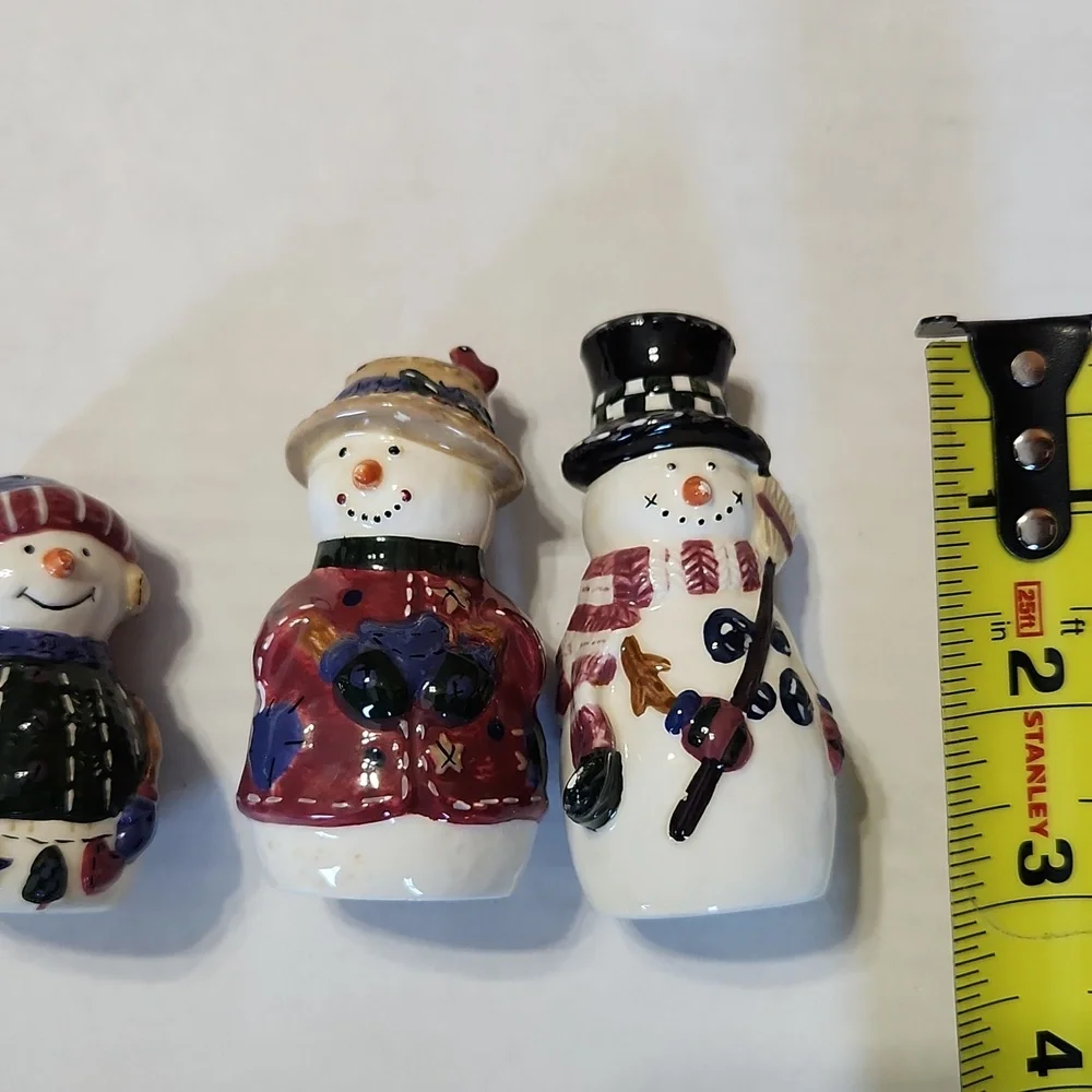Ceramic Snowman Salt and Pepper Shakers